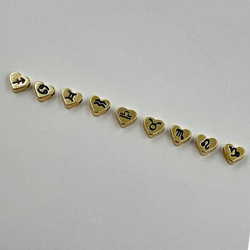 Бусины Знаки Зодиака цвет золото размер 7*6мм