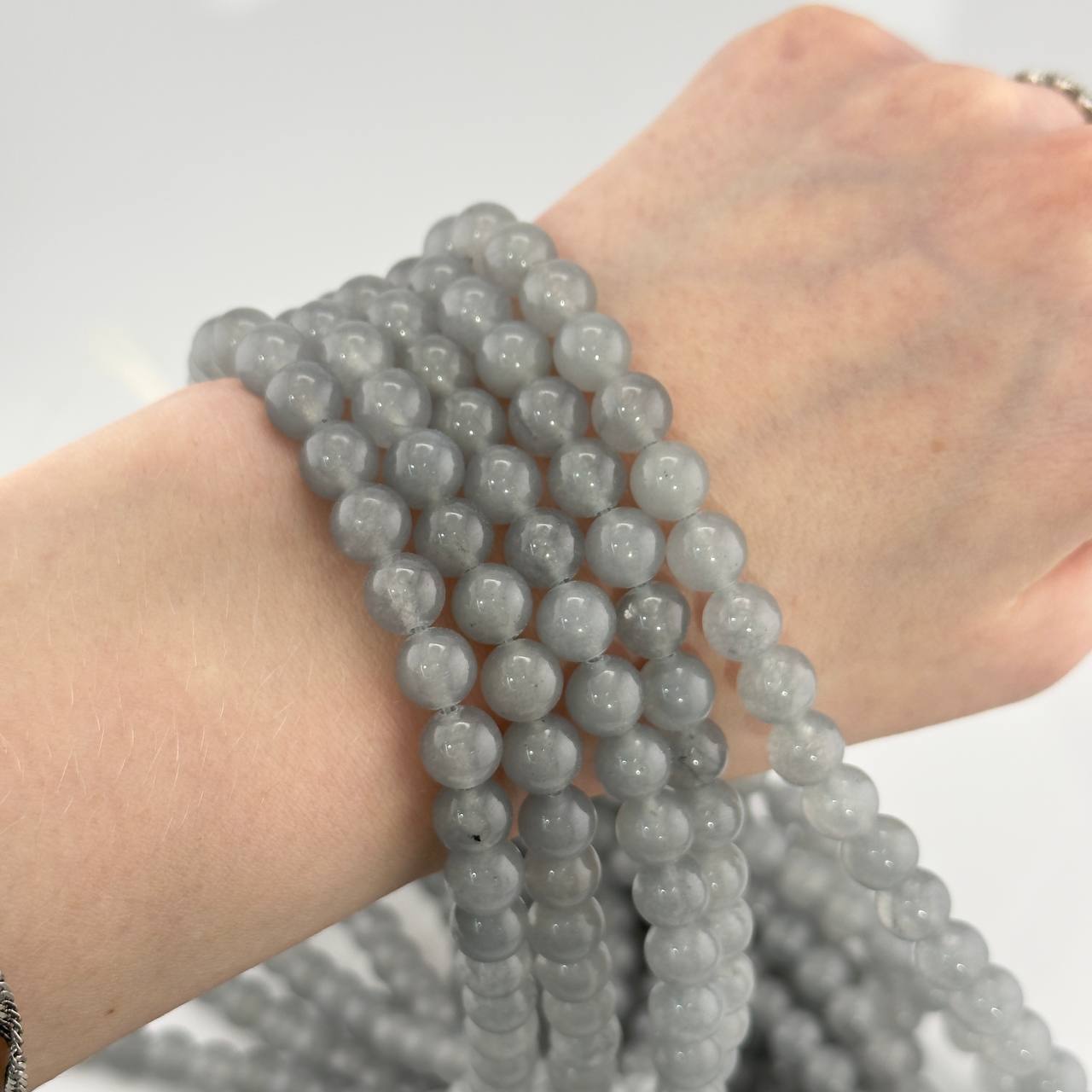 Бусины Халцедон размер 8мм натуральный камень
